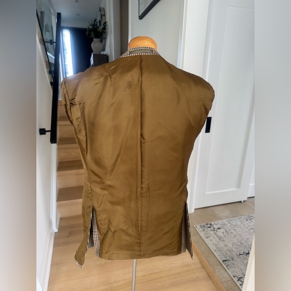 Vintage Massimo Pascali Pure New Wool Houndstooth Checkered Blazer L - Picture 10 of 11